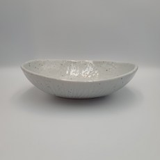 분청 타원볼 깊은 접시 카레그릇 한식기 여주도자기, 1개