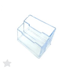 사무용품 명함 보관함 투명 아크릴 2단 거치대 책상 정리 데스크 수납 카드 꽂이, 1개, 상세페이지 참조