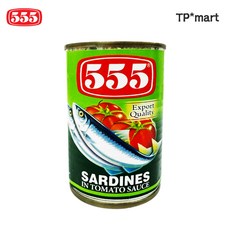 555 정어리 토마토 소스 통조림 155g 필리핀 생선, 1개