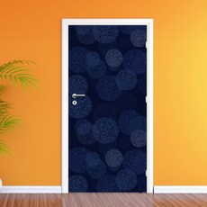 뭉키데코 에어프리 아트도어 시트지 버블버블 딥블루패턴, 혼합 색상