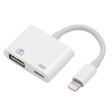 슈퍼 OTG 아이폰 아이패드 USB 젠더 유선랜 HDMI 미러링 외장하드 SSD 허브 사진 동영상 디카 파일 백업 오인페 악기 마스터 키보드 개러지 밴드, 8핀_A2_USB+충전_키보드/마우스/메모리/DAC
