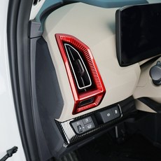 카스타 호환 EV5 악세사리 카본 몰딩 사이드 송풍구 커버 용품, (에어/어스,GT-Line 호환) 레드 몰딩, 기타