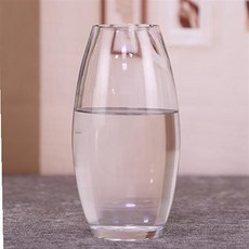 簡約花瓶玻璃透明擺件客廳插花花器特大號家用水培富貴竹百閤花瓶, 口徑10CM高30CM炮彈