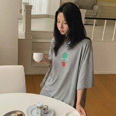 보리맘 선인장 수유 티셔츠 여름 수유복 반팔 빅사이즈 수유티