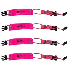 빛반사 형광 밴드 각반, 4개, pink-keeprunning