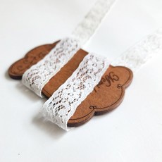 라셀레이스 스판 폭 2cm 화이트, 1개