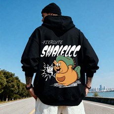 SMALELCC 남자 후드티 셔츠 빅사이즈 루즈핏 기모 후드맨투맨