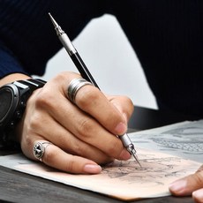 巨匠工廠描線繪圖定位筆無墨可留痕跡拷貝鐵筆圓頭筆頭可替換皮雕印畫描筆, 1個, 留痕跡拷貝鐵筆圓頭筆頭可替換皮雕印畫描筆