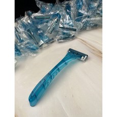 禾榮紋身器材 刮鬍刀不鏽鋼刀片，獨立包裝，紋身前置作業必備，安全衛生, 1個, 水藍款50入,50入, 50入