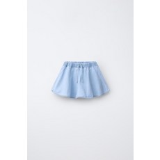 국내배송 자라 ZARA 플라워 데님 버뮤다 스커트 - 라이트 블루 984357