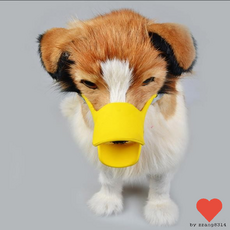 애견 패션소품 오리 입마개 강아지훈련 용품, L