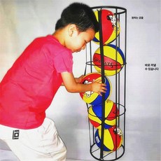 농구공 정리대 보관함 배구 공 체육관 철제, 1개, 검정색