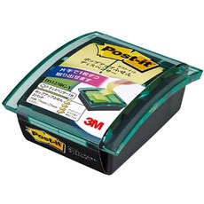 Post-it DS123BG-Y Sticky Notes Pop-up Yellow 30 x 1.0 inch (75 x 25 mm) 30장 2개, 01 with dispenser (black)