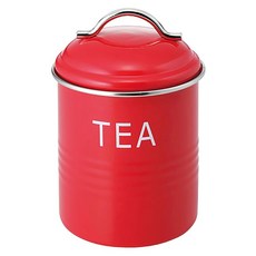 Satokinzoku 사토킨조쿠 SALUS 바넷 캐니스터 레드 TEA 1000ml, 1개, 1L, 빨간색