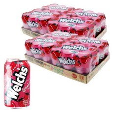 제로탄산음료 제로음료수 웰치스 소다 딸기, 355ml, 48개