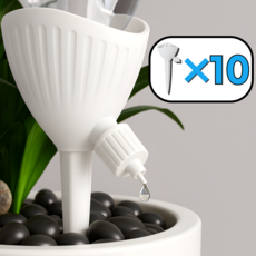 깔끔조아 식물 화분 자동 급수기, 화이트, 10개