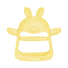 하이비 토끼냠 실리콘 손목 치발기, 치즈옐로우, 1개
