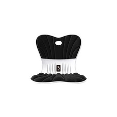 人體工學透氣坐墊，辦公室居家旅行適用，舒適支撐改善坐姿, 黑色