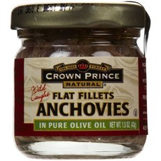 크라운 프린스 플랫 앤초비 오일 1.5 oz Crown Prince Flat Anchovies In Oil 1.5 oz, 42g, 1개