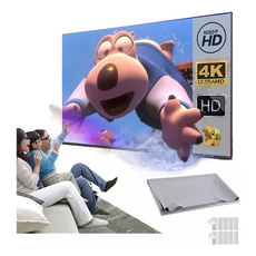 NOTOO 4K ALR 회색 금속성 고휘도 와이드 빔프로젝터 스크린, 검정색 테두리 없음, 100형