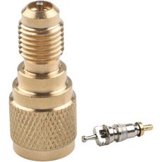 R410a 미니 스플릿 에어컨 HVAC 충전 진공 어댑터 5 16 1 4인치 밸브 코어 포함 수입 시스템용 황동 피팅 저 액세서리 2351425, R410a 미니 스플릿 에어컨 HVAC 충전 진공 어댑