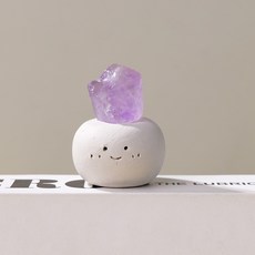 AROMAFULL 水晶擴香小豆丁, 1個, 巴西紫石【身心】,精緻透明盒