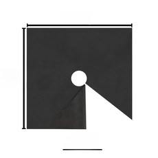 진심글로벌 제초매트 잡초방지망 잡초부직포, 3~4년 0.6x0.6m 50장 (블랙), 1개, 기본 색상