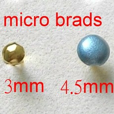 台灣製 迷你雙腳釘 直徑3mm 超級迷你 兩腳釘 蘑菇釘 DIY手工藝人偶配件, 銀色