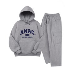 브랜드정품 어나더 아카이브 ANOTHER ARCHIVE SET컬리지 스탠다드 후드카고 와이드 셋업_그레이 342278