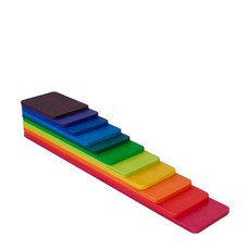 지아지조 레인보우 스퀘어보드 11pcs, 레인보우컬러, 1개