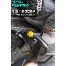 水冷BWS125 D版保桿用 CNC防水塞 防塵套 防倒球 裝飾塞 附螺絲 鍍鈦 車台塞 造型塞 CF 保護塞, 1個, 下面2顆,金色