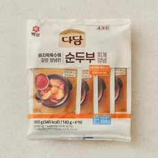 CJ 다담 순두부찌개 양념 140g 4개