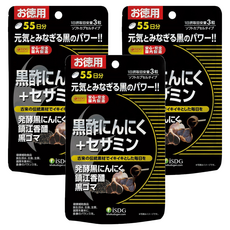 iSDG 흑초에 마늘 + 세사민 소프트 캡슐, 165정, 3개