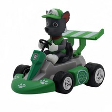 狗狗圓桶迴力車玩具阿奇小狗生日蛋糕擺件兒童寶寶甜品派對裝扮 EKA5, 1個, 綠色