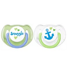 PHILIPS AVENT 新安怡 附蓋安撫奶嘴, 第2階段(6~18個月), 綠色, 2個