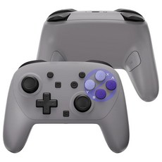 EXtremeRate 닌텐도 스위치 2 프로 컨트롤러용 DIY 교체 풀 세트 쉘 버튼 썸스틱 ABXY Dpad ZLZR 버튼이 있는 맞춤형 페이스 플레이트 후면 하단 커버 스, 클래식 SNES 스타일