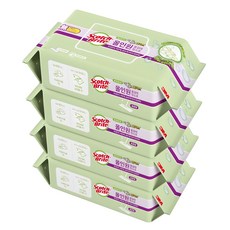 3M Scotch-Brite 百利 基本款雙效細緻纖維濕拖巾 25抽, 4包