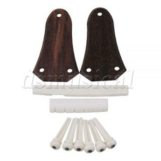 기타 부품 6현 어쿠스틱 기타용 소뼈 브릿지 핀 새들 너트 키트 커버 포함 2366662