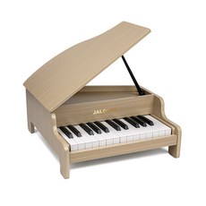 JALOKEE 25건반 원목 그랜드 피아노 삼각형 디자인 감성 악기놀이 입문용 키보드 어린이날 선물 추천, 1개, 내추럴 오크