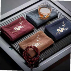 다도 티타올 빈티지 면 받침 흡수 부드러운 59000EA 1EA, 다크 그린