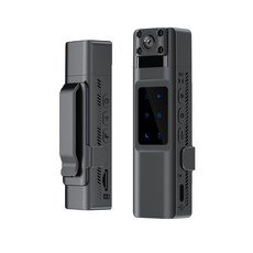 DTAudio 便攜式密錄器 夜視無光 錄音筆 蒐證攝像機, 1個, 180度鏡頭隨身攝影機 不含卡
