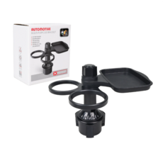 차량용 음료수 컵홀더 2구 수납 트레이 회전식 다기능 컵홀더 확장형, 컵홀더1트레이, 1개