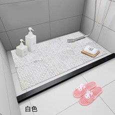 浴室按摩止滑地墊, 白色,30釐米*30釐米 4片裝 15MM立柱