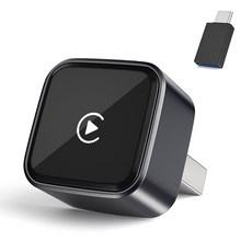 자동차 무선 스마트 카플레이 어댑터 안드로이드 오토 플러그 앤 플레이 2 in 1, 블랙, CA