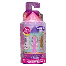 마텔 디즈니 프린세스 (Disney Princess) 겹쳐 쓰는 성 시리즈! 프린세스와 작은 방 2 옷 갈아입히는 인형 하우스 흉내 놀이 미니돌 서프라이즈 팩 3세부터 멀티 986