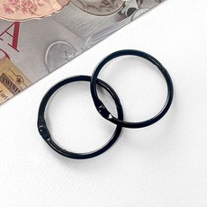 헤세드 (1p) 4.5cm 금속 컬러 왕고리 간편 빅사이즈 링고리 오링고리 키링고리 (13색상), 1개, 블랙