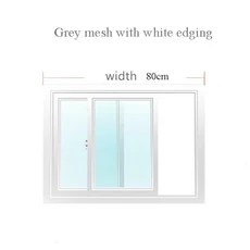 사용자 정의 크기 모기 방지 창 화면 자체 접착 여름 곤충 문, 05 100cm, 03 white 80cm