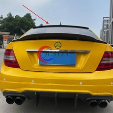 클래스 세단 블랙 카본 파이버룩 리어 윈도우 루프 스포일러 윙, 1. unpainted, 기본