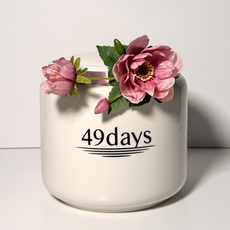 49데이즈 납골당 꾸미기 꽃 유골함 리스 조화 봉안당 핸드메이드 성묘 꽃장식, 1개, 아네모네 퍼플