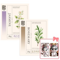 녹차원 쟈스민 로즈마리차 20T씩 총 40T (+대순이 캐릭터 포토카드 증정), 1개, 40개입, 2g